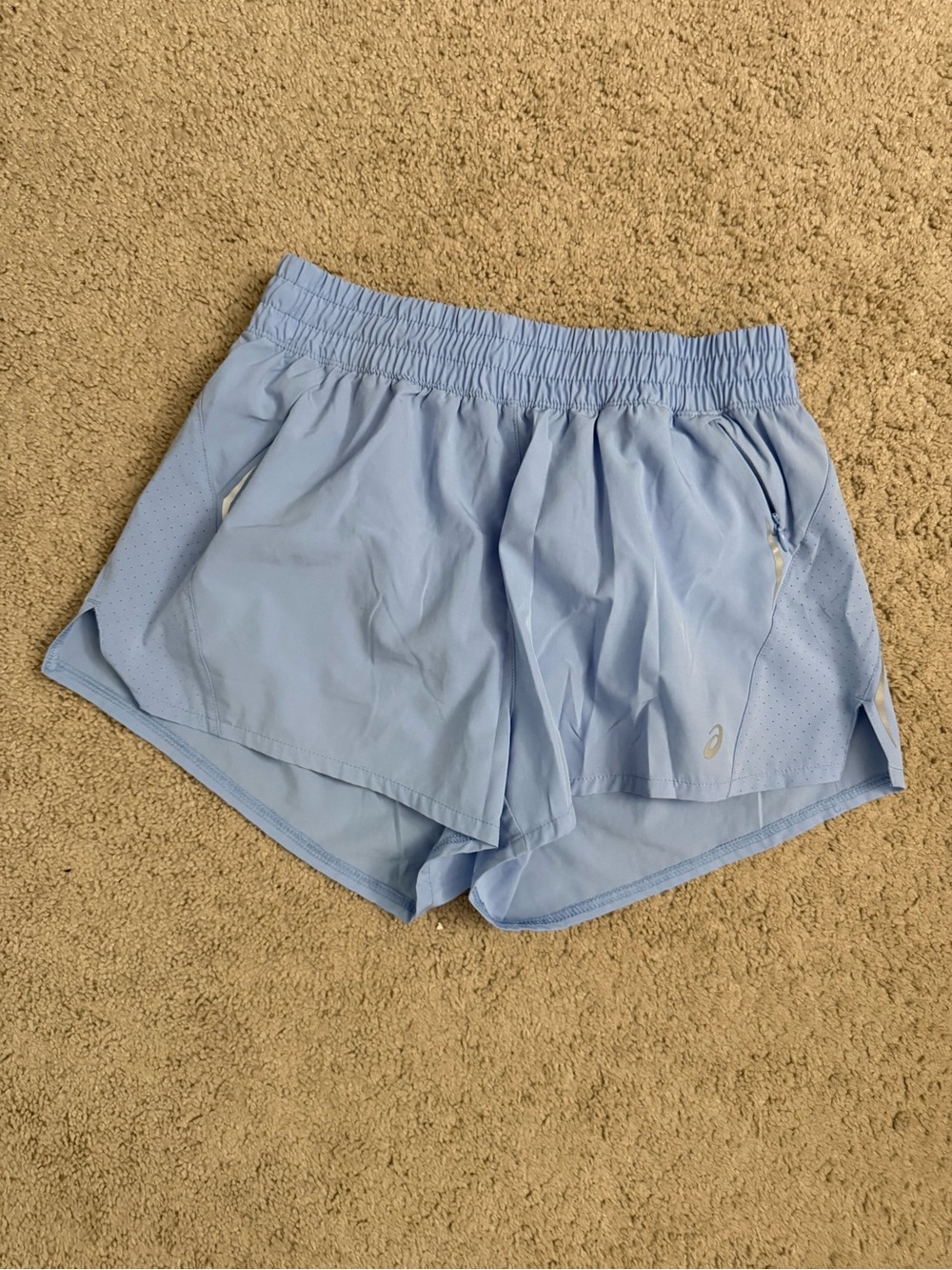 ASICS Women's Pale Blue Athletic Running Shorts